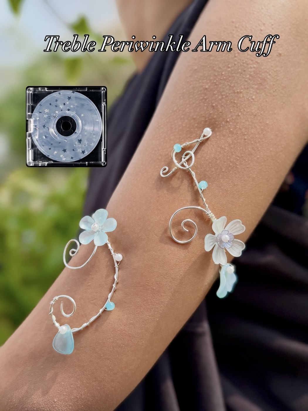 Treble Periwinkle arm cuff